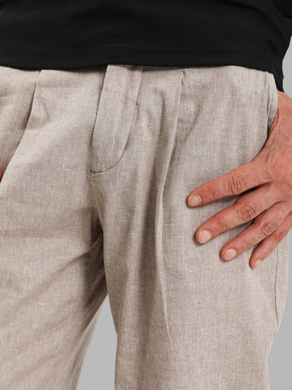 Relaxed Fit Trousers with Double Button Closure