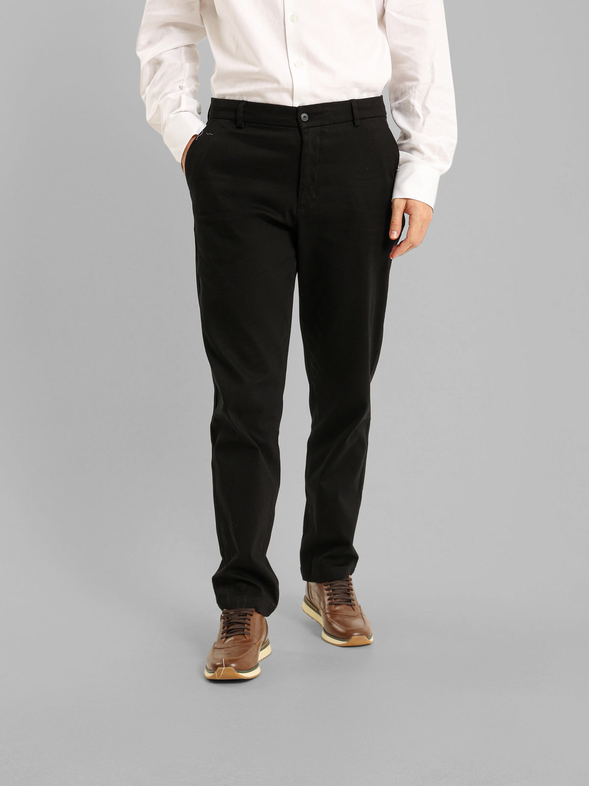 Basic Casual Pique Flat Pocket Pants