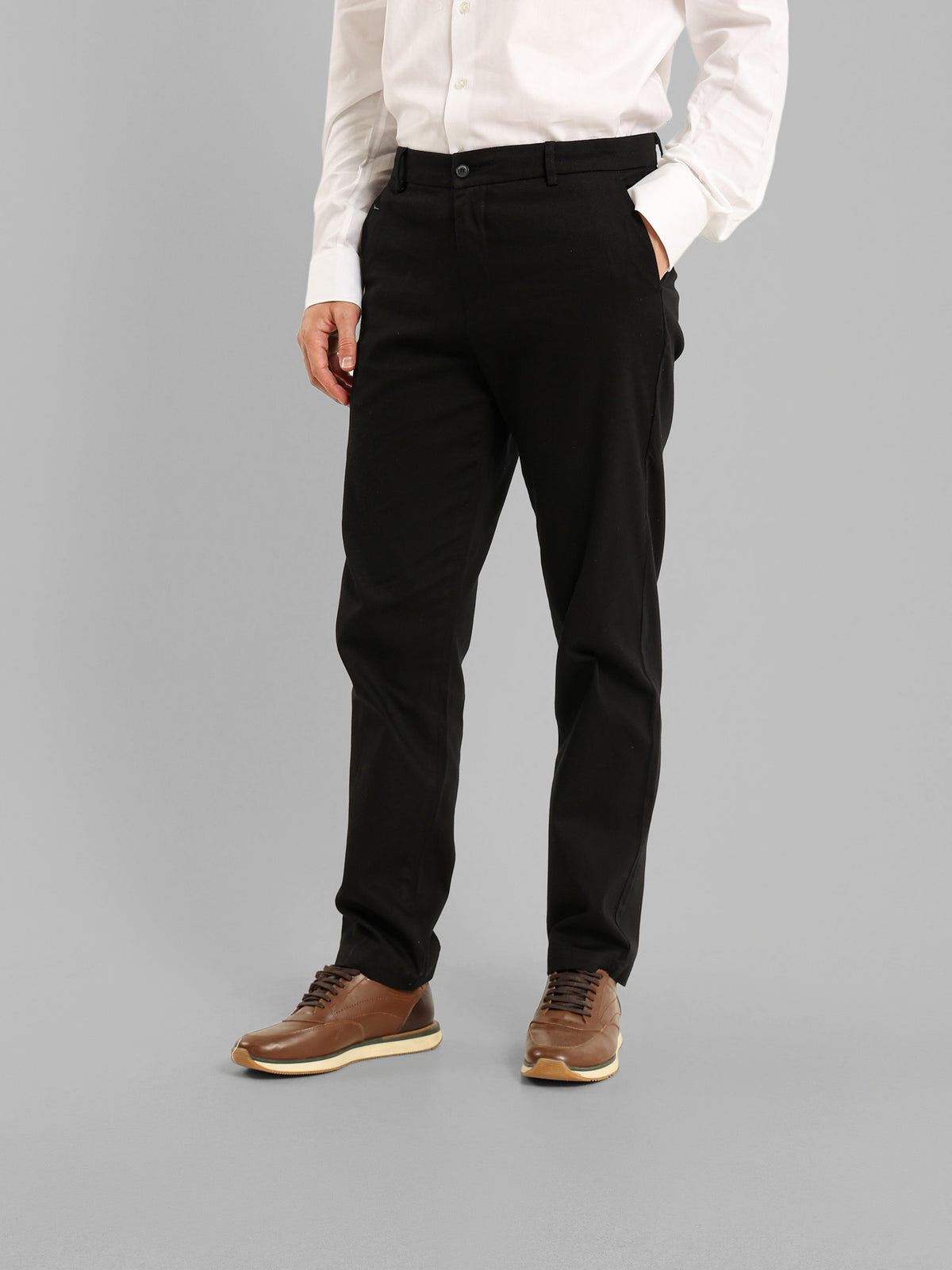 Basic Casual Pique Flat Pocket Pants