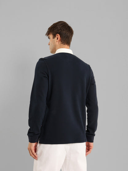 Long Sleeve Polo with Contrast Placket