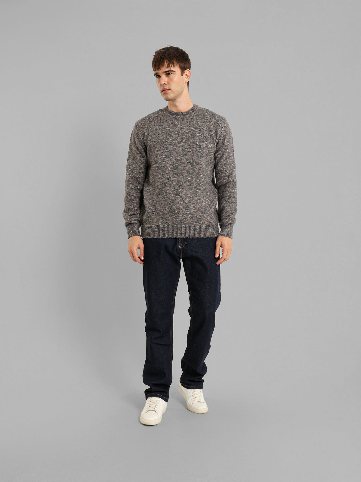 Round Neck Structured Pullover