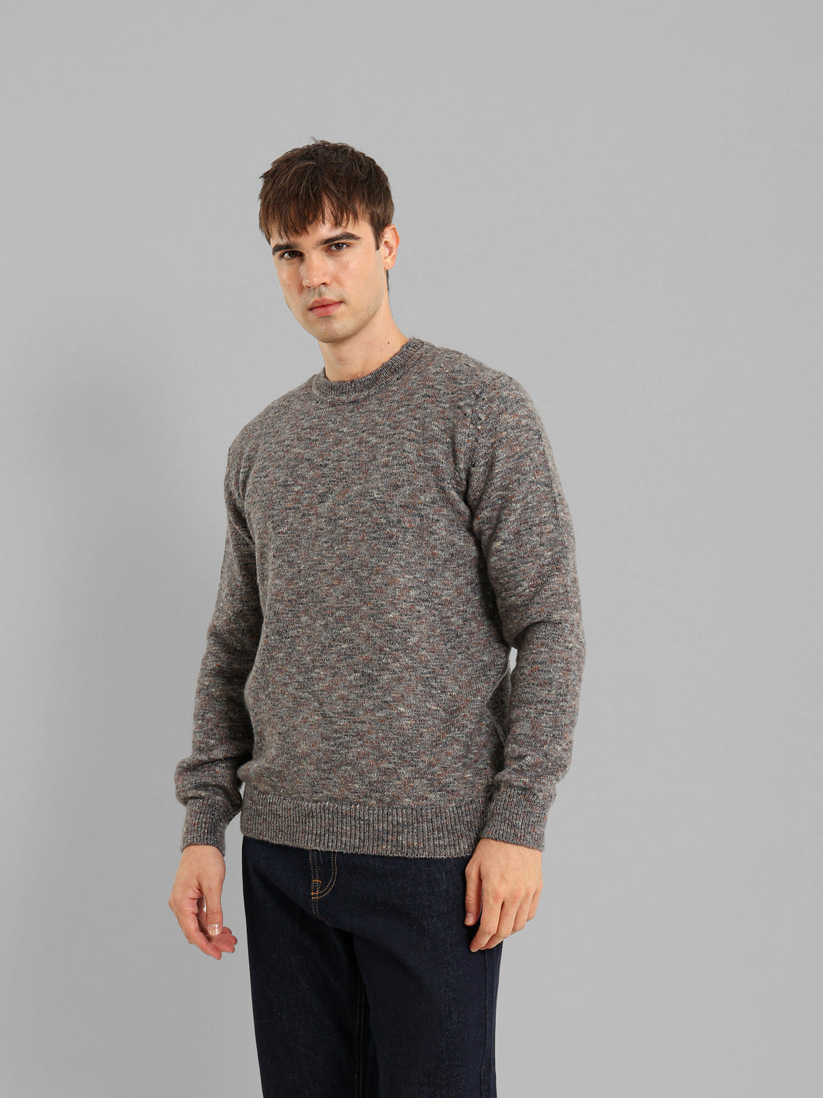 Round Neck Structured Pullover