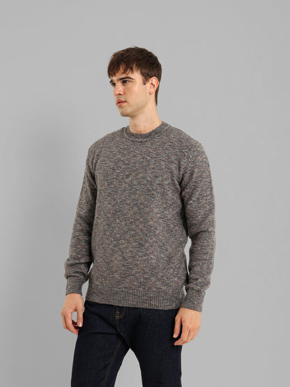 Round Neck Structured Pullover
