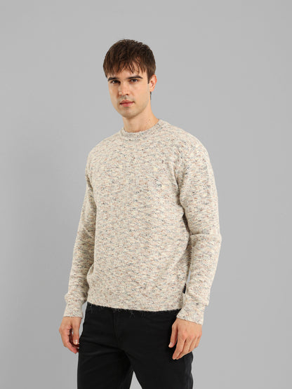 Round Neck Structured Pullover
