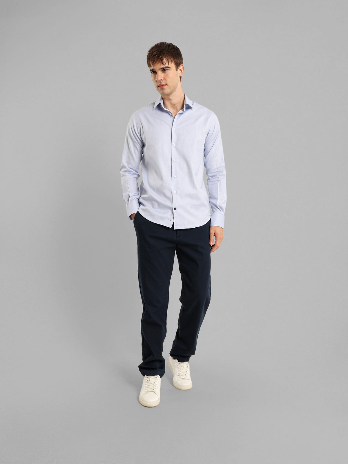 Kent Collar Shirt with French Placket