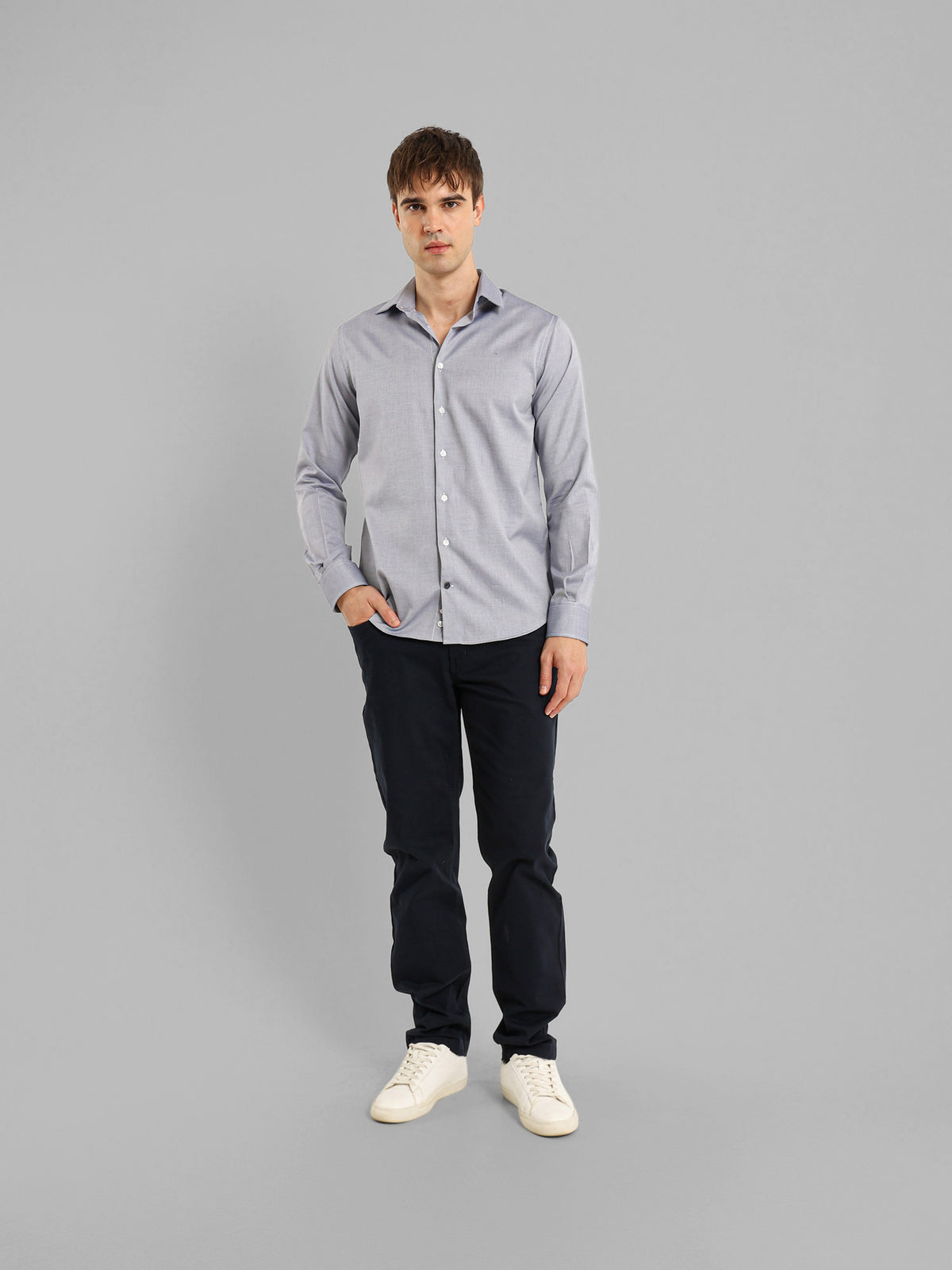 Kent Collar Shirt with French Placket