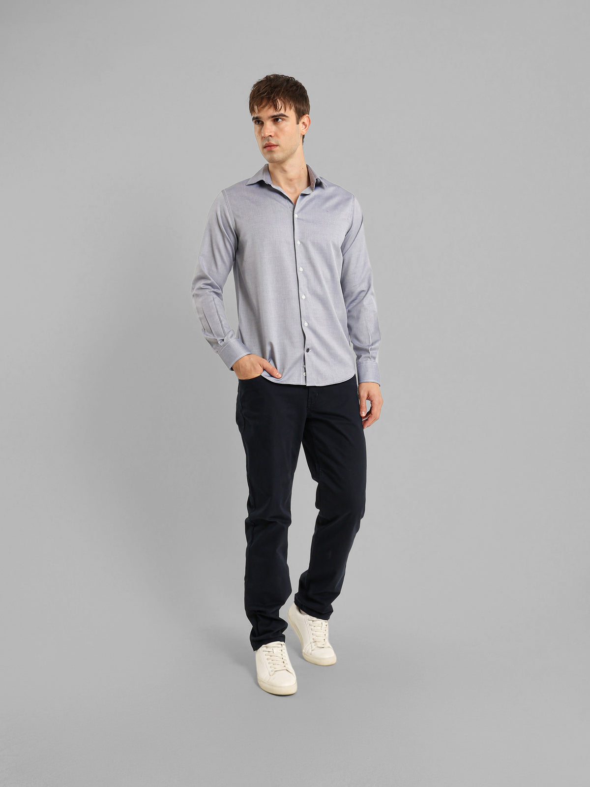 Kent Collar Shirt with French Placket
