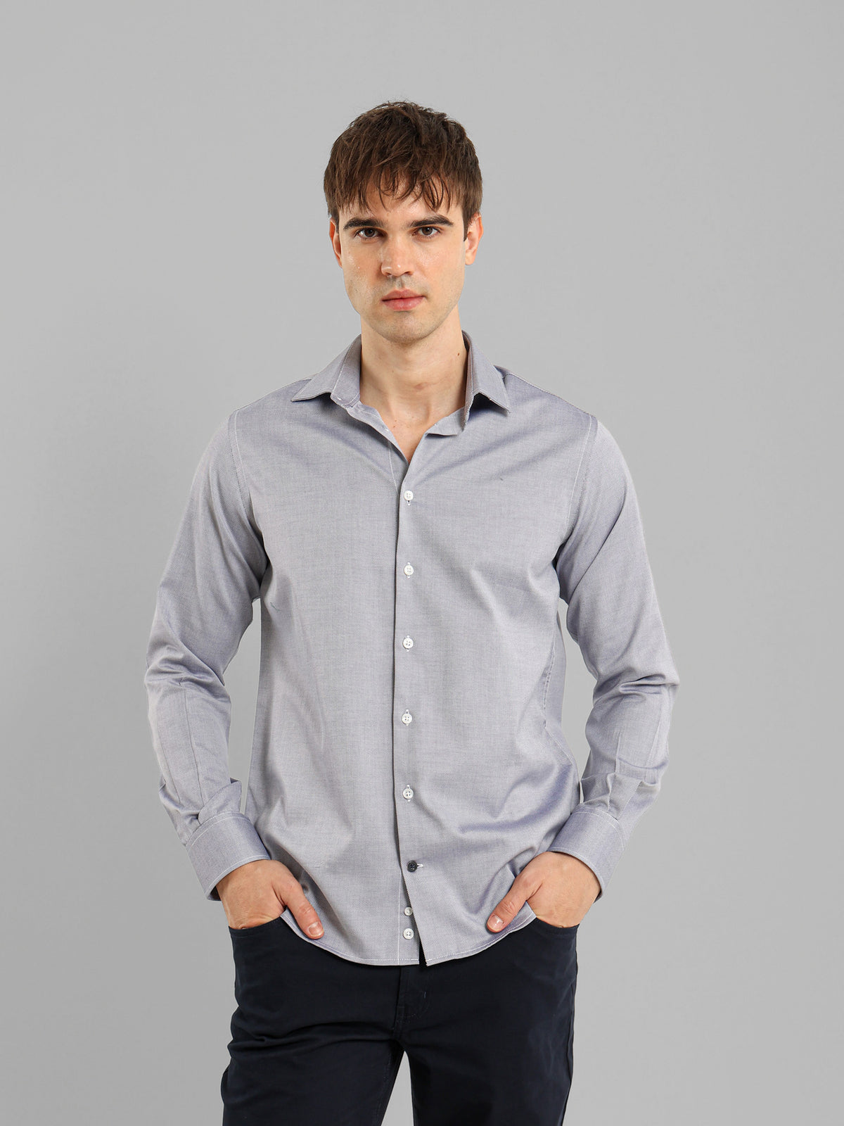 Kent Collar Shirt with French Placket