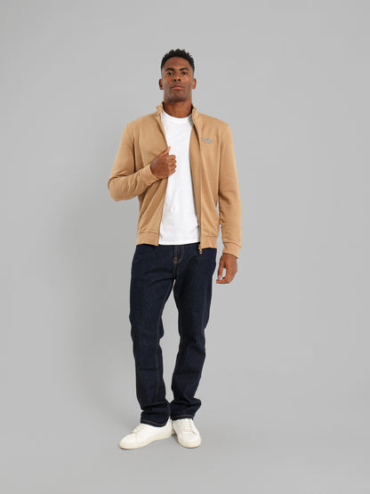 Mock Neck Zipped Long Sleeve Sweatshirt