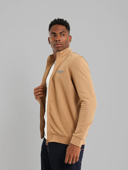 Mock Neck Zipped Long Sleeve Sweatshirt
