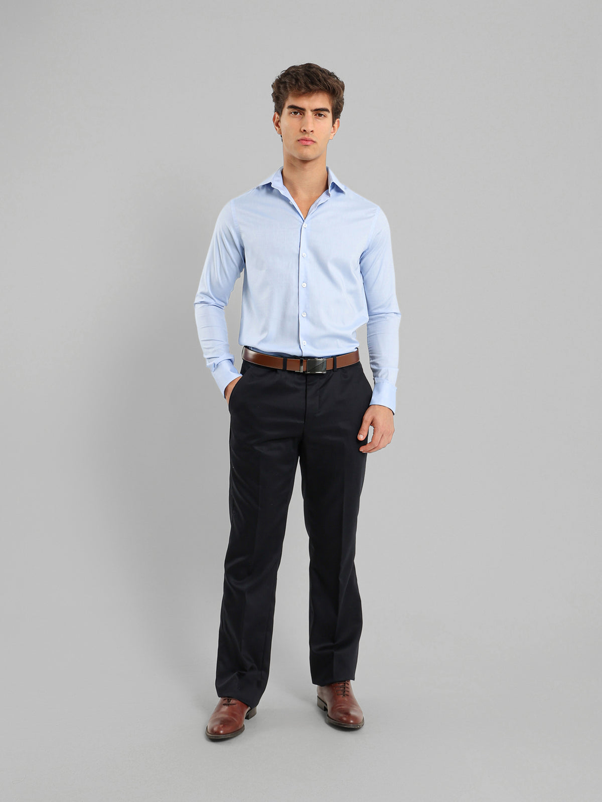 City Shirt with Italian Collar and French Placket