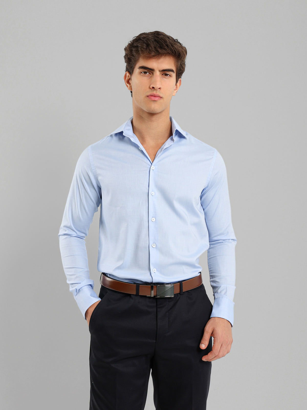 City Shirt with Italian Collar and French Placket