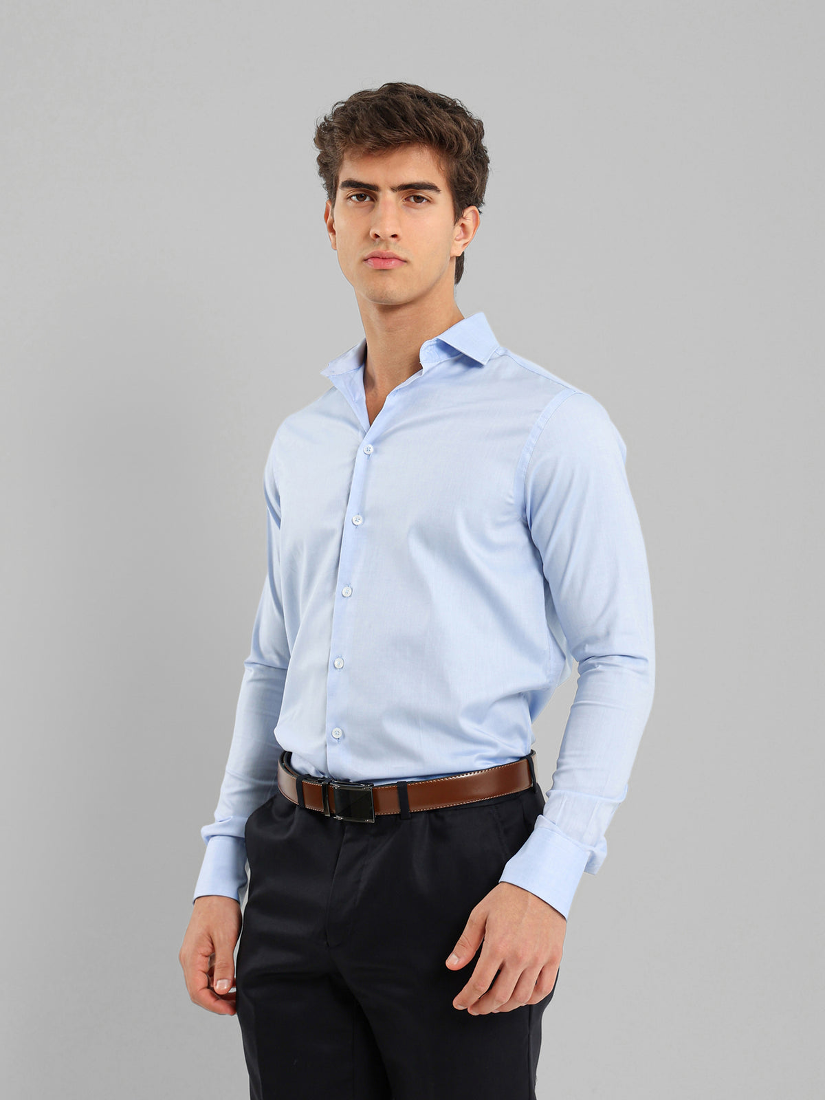 City Shirt with Italian Collar and French Placket