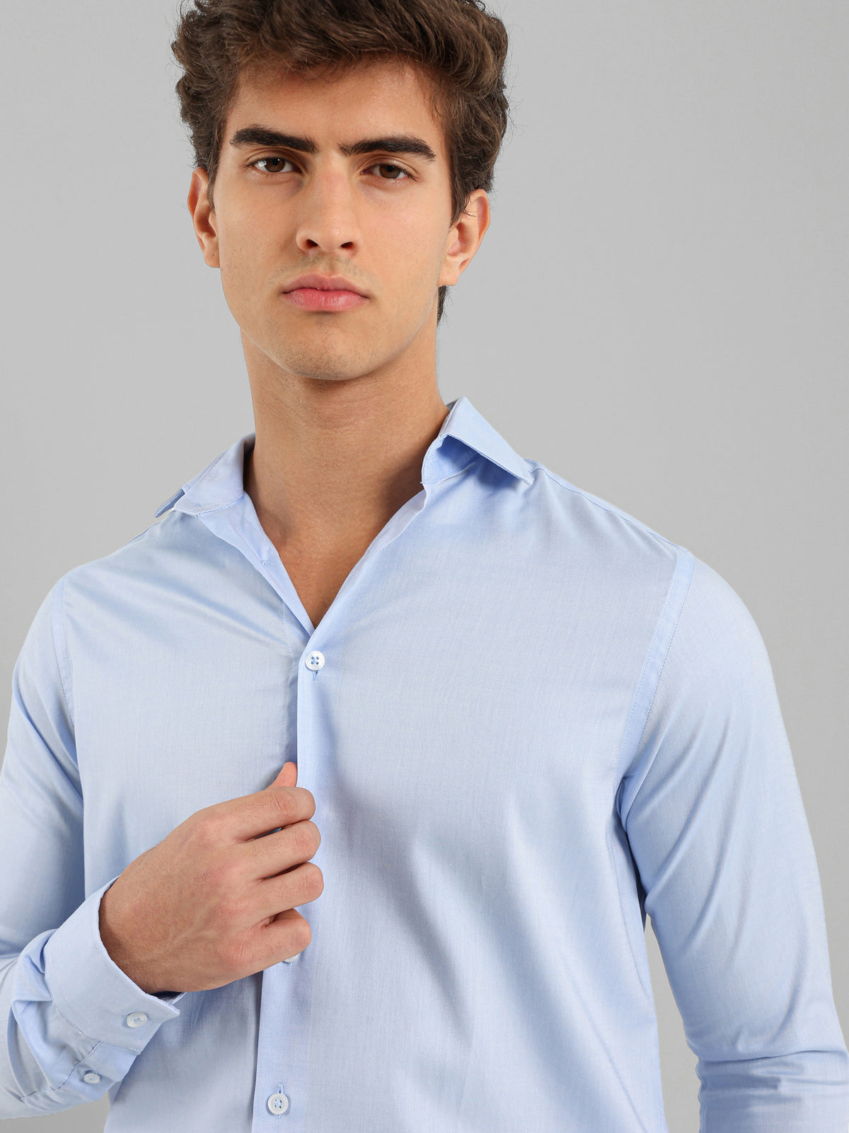 City Shirt with Italian Collar and French Placket