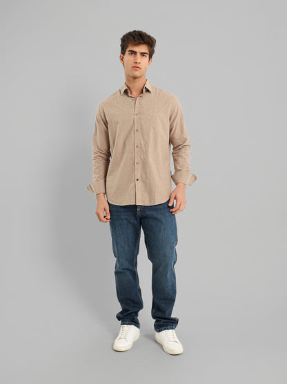 Kent Collar Flannel Melange Shirt