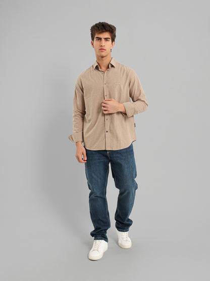 Kent Collar Flannel Melange Shirt