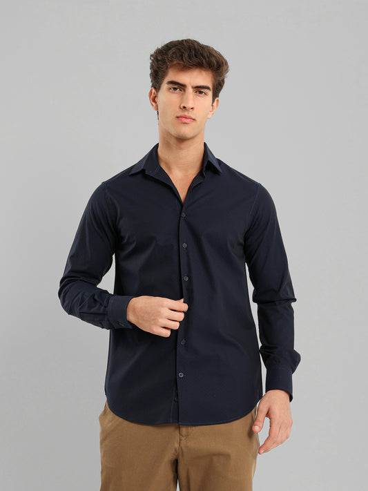 Kent Collar Jacquard Shirt