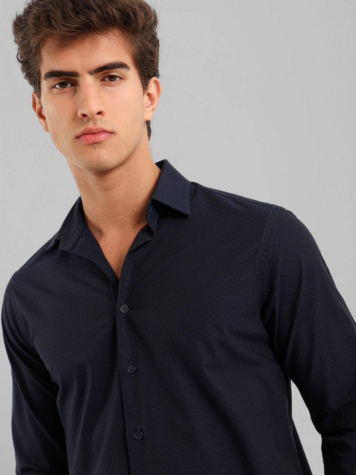 Kent Collar Jacquard Shirt