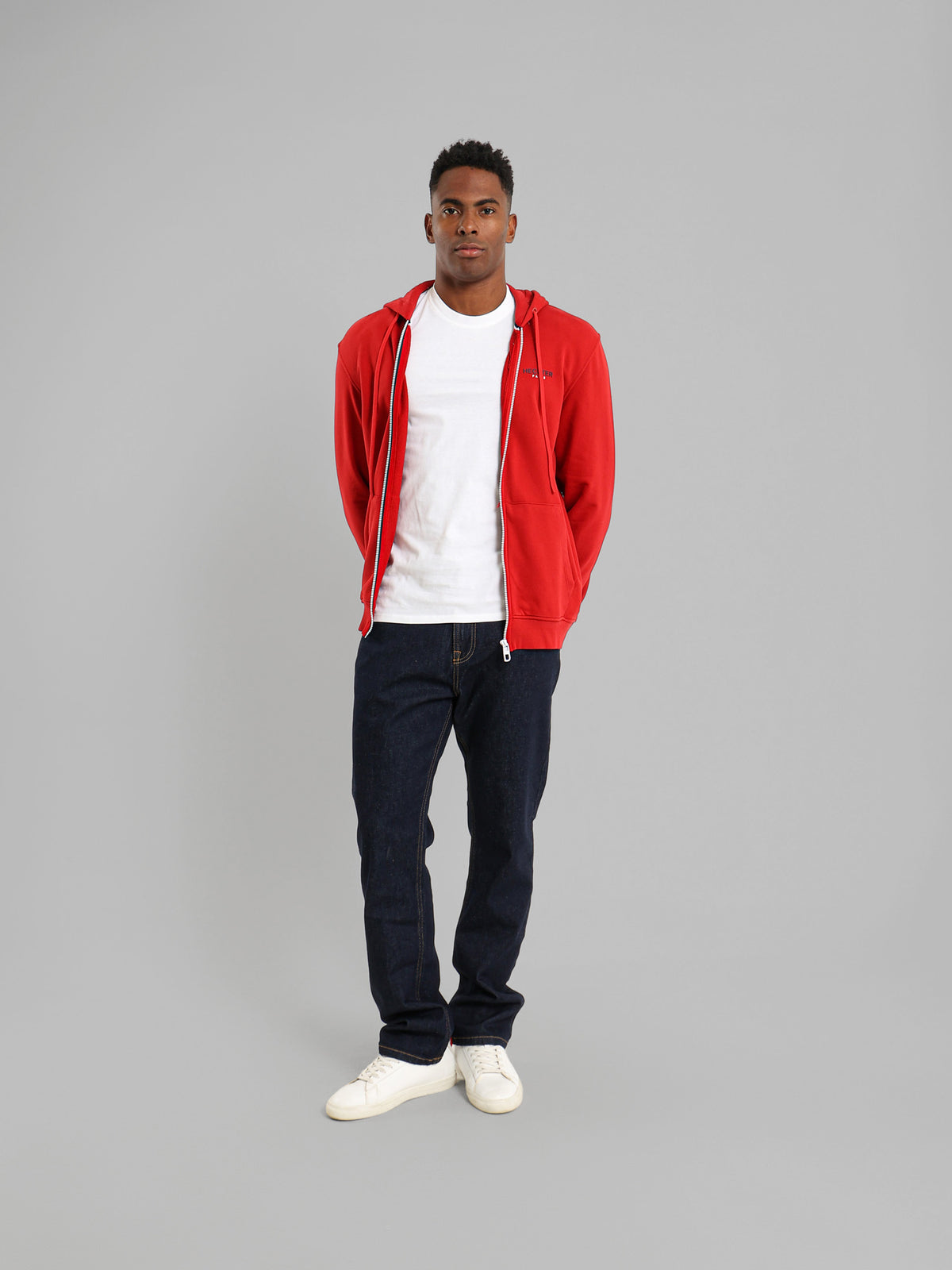 Hoodie Jacket with Flag Zipper