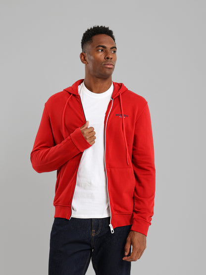 Hoodie Jacket with Flag Zipper