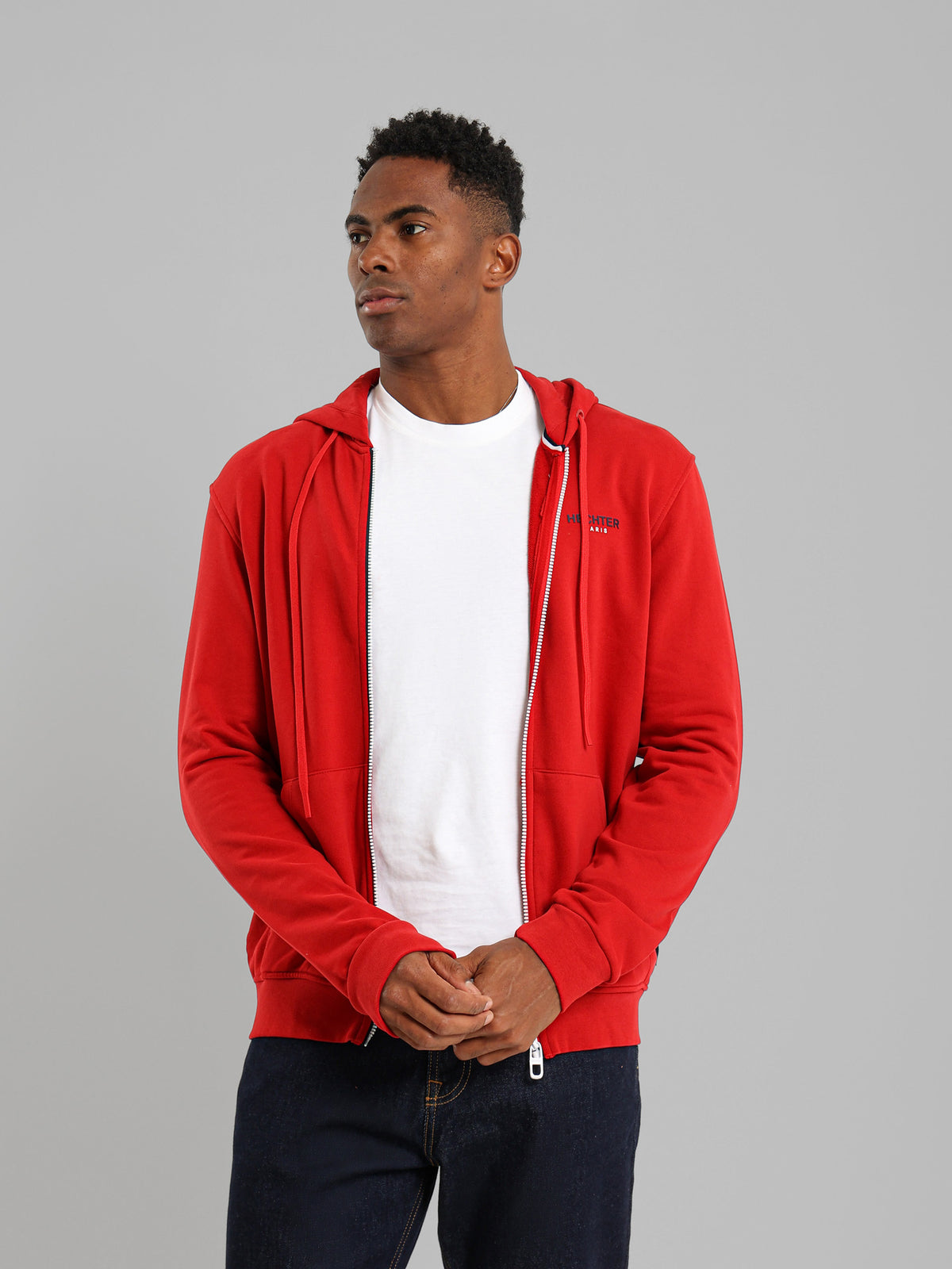 Hoodie Jacket with Flag Zipper