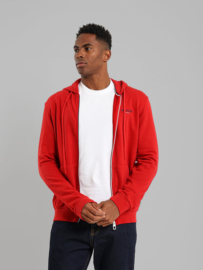 Hoodie Jacket with Flag Zipper