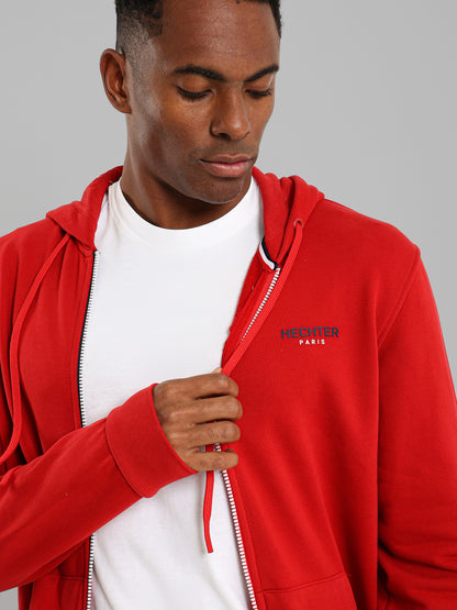 Hoodie Jacket with Flag Zipper