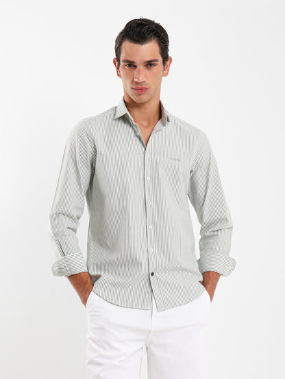 Oxford Stripe Long Sleeve Shirt