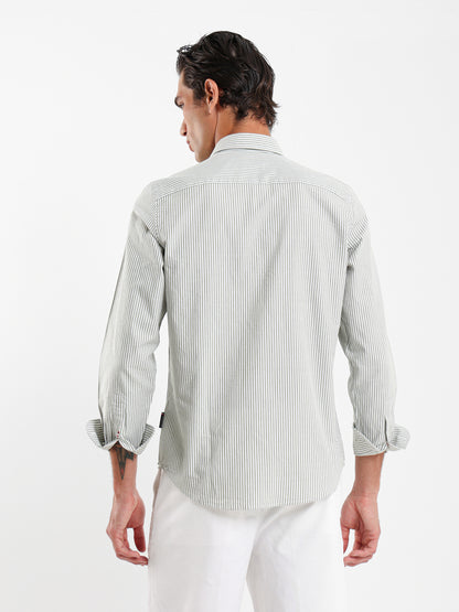 Oxford Stripe Long Sleeve Shirt