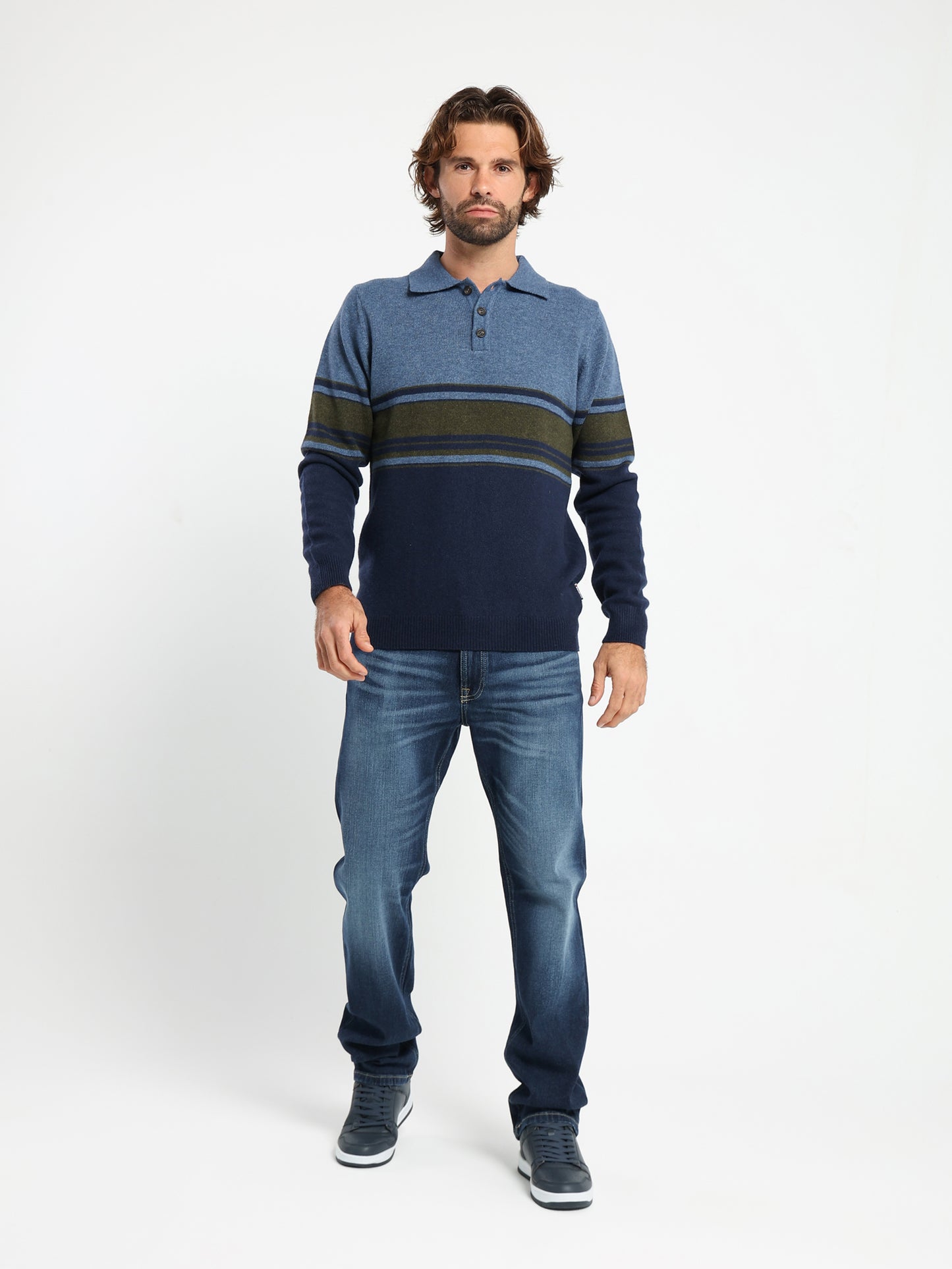 Polo Color Block Pullover