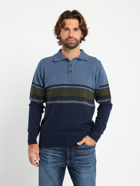 Polo Color Block Pullover