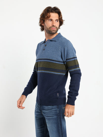 Polo Color Block Pullover