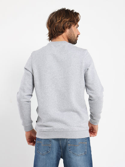Round-Neck Sweatshirt with Place Print