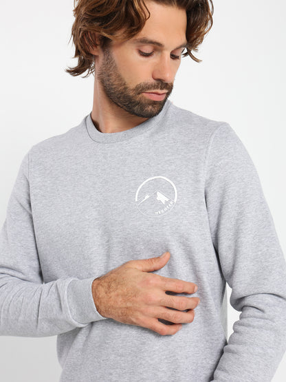 Round-Neck Sweatshirt with Place Print