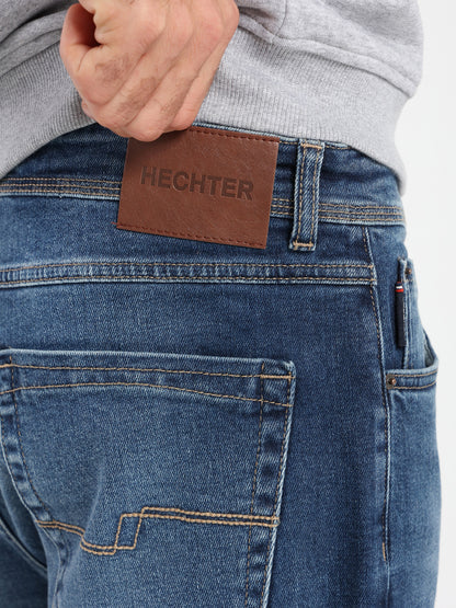 Washed Denim Pants