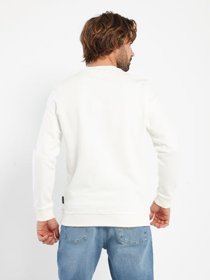 Round-Neck Sweatshirt with Place Print