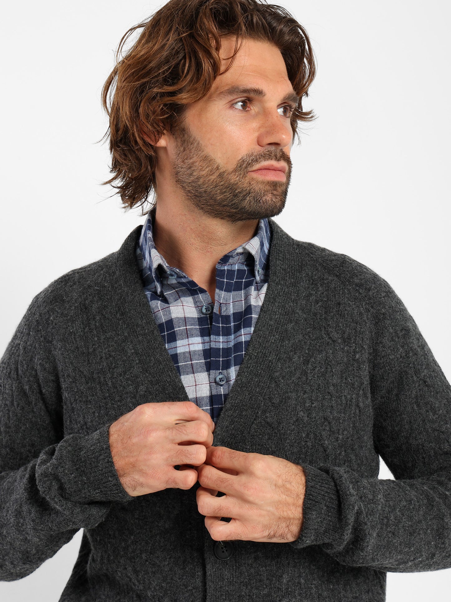 Cable Knit Button Cardigan
