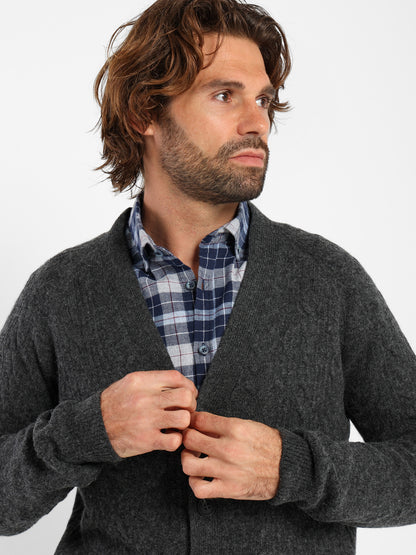 Cable Knit Button Cardigan