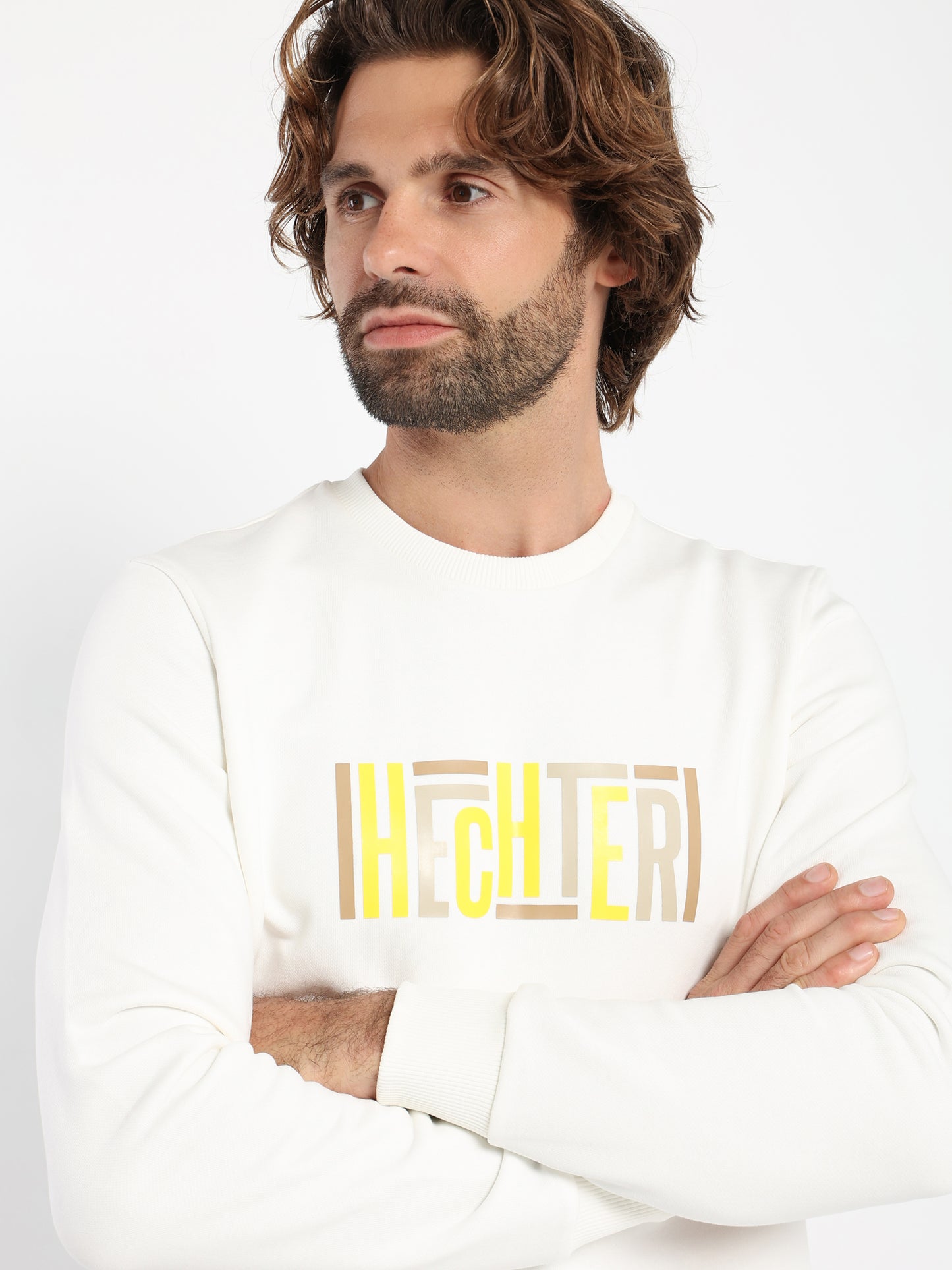 Round-Neck Sweatshirt with Place Print