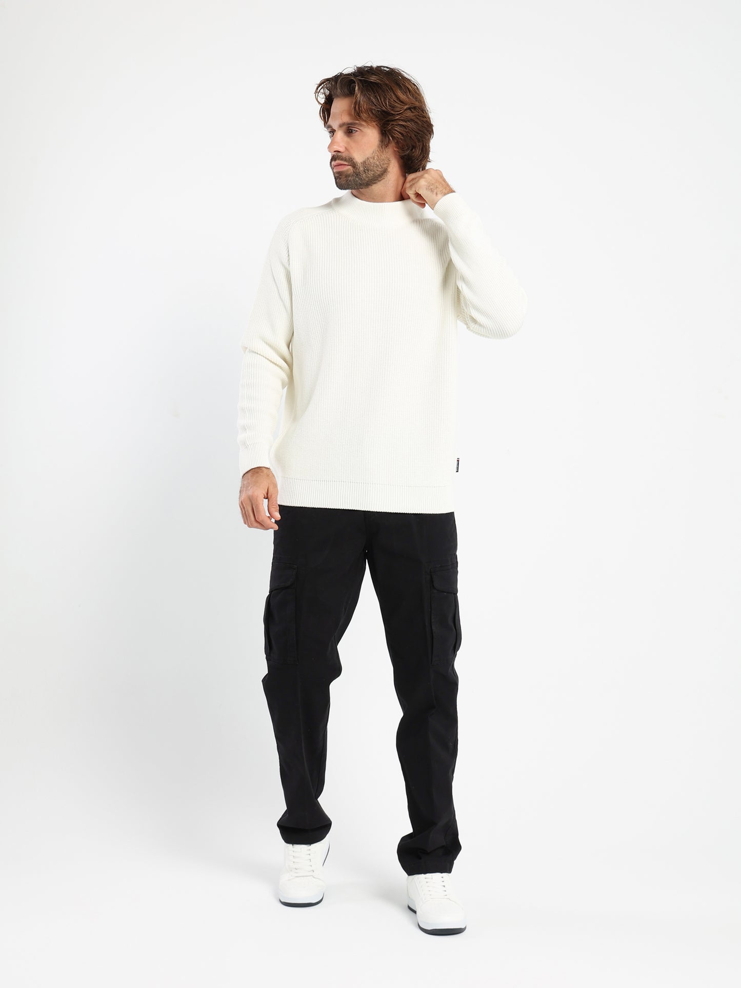 Structured Mock Neck Pullover