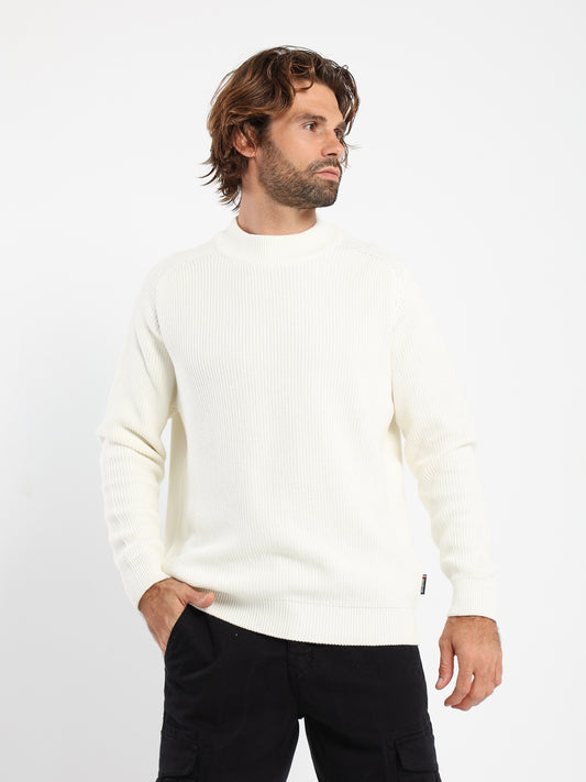 Structured Mock Neck Pullover