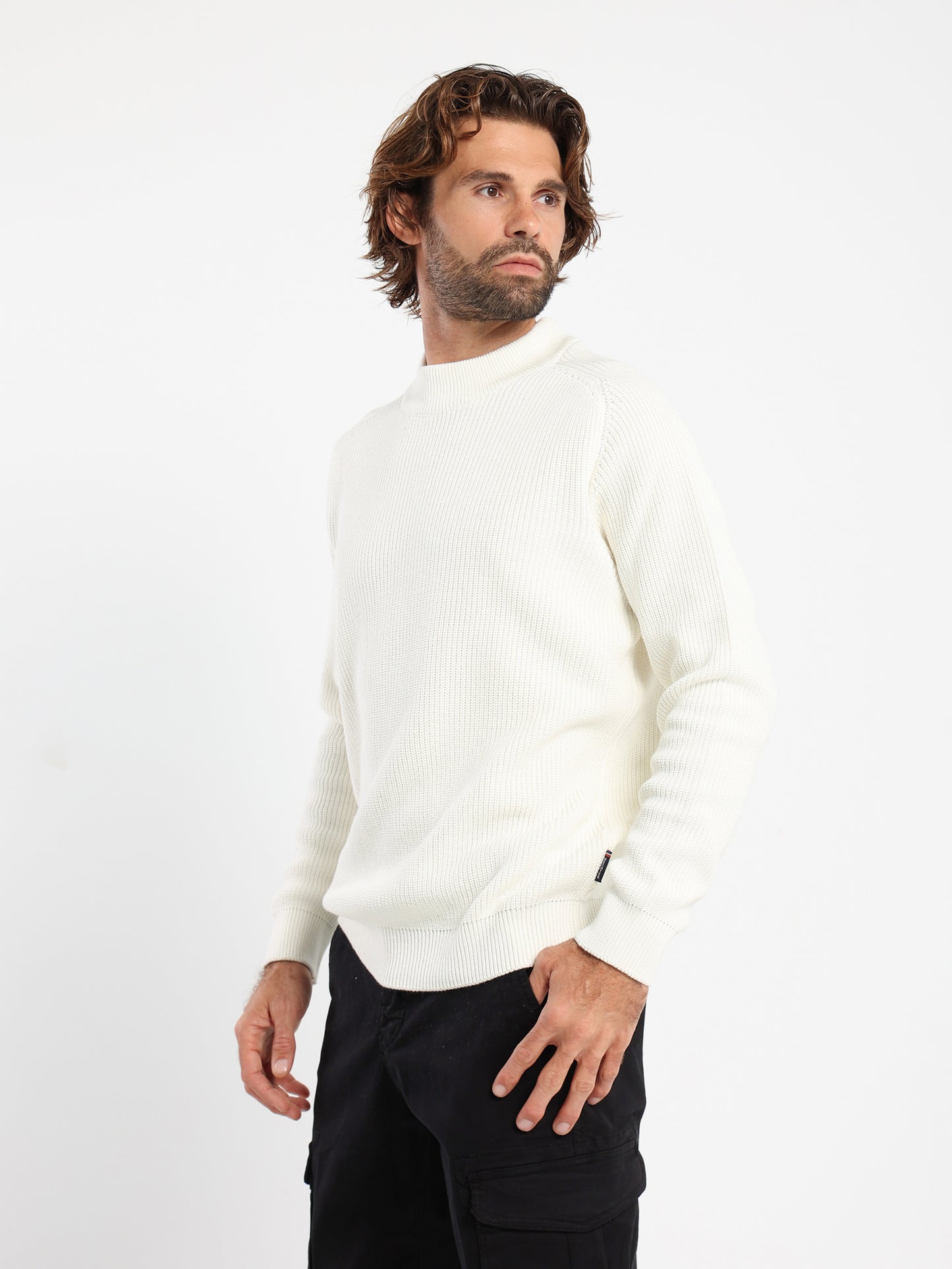 Structured Mock Neck Pullover