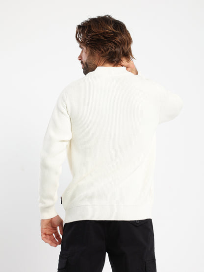 Structured Mock Neck Pullover