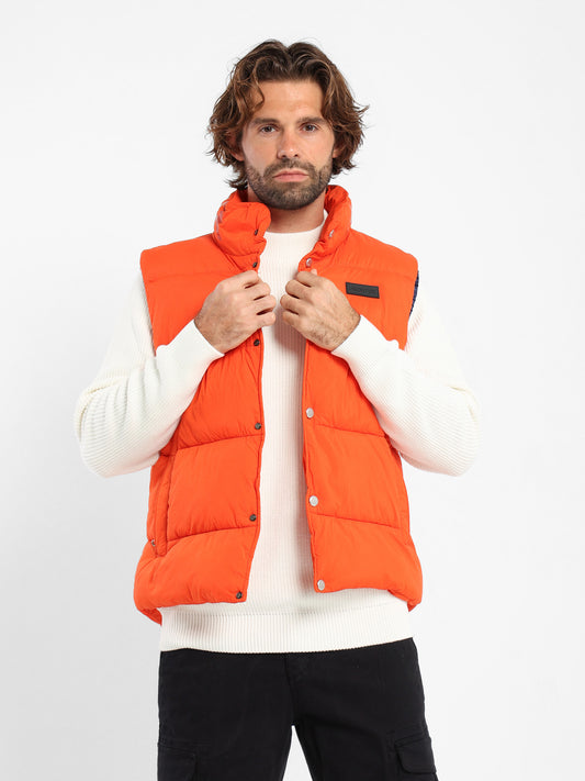 Mock Neck Parka Vest