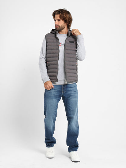 Mock Neck Parka Vest