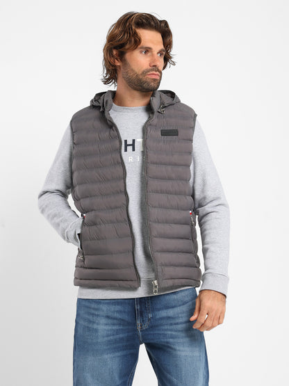 Mock Neck Parka Vest