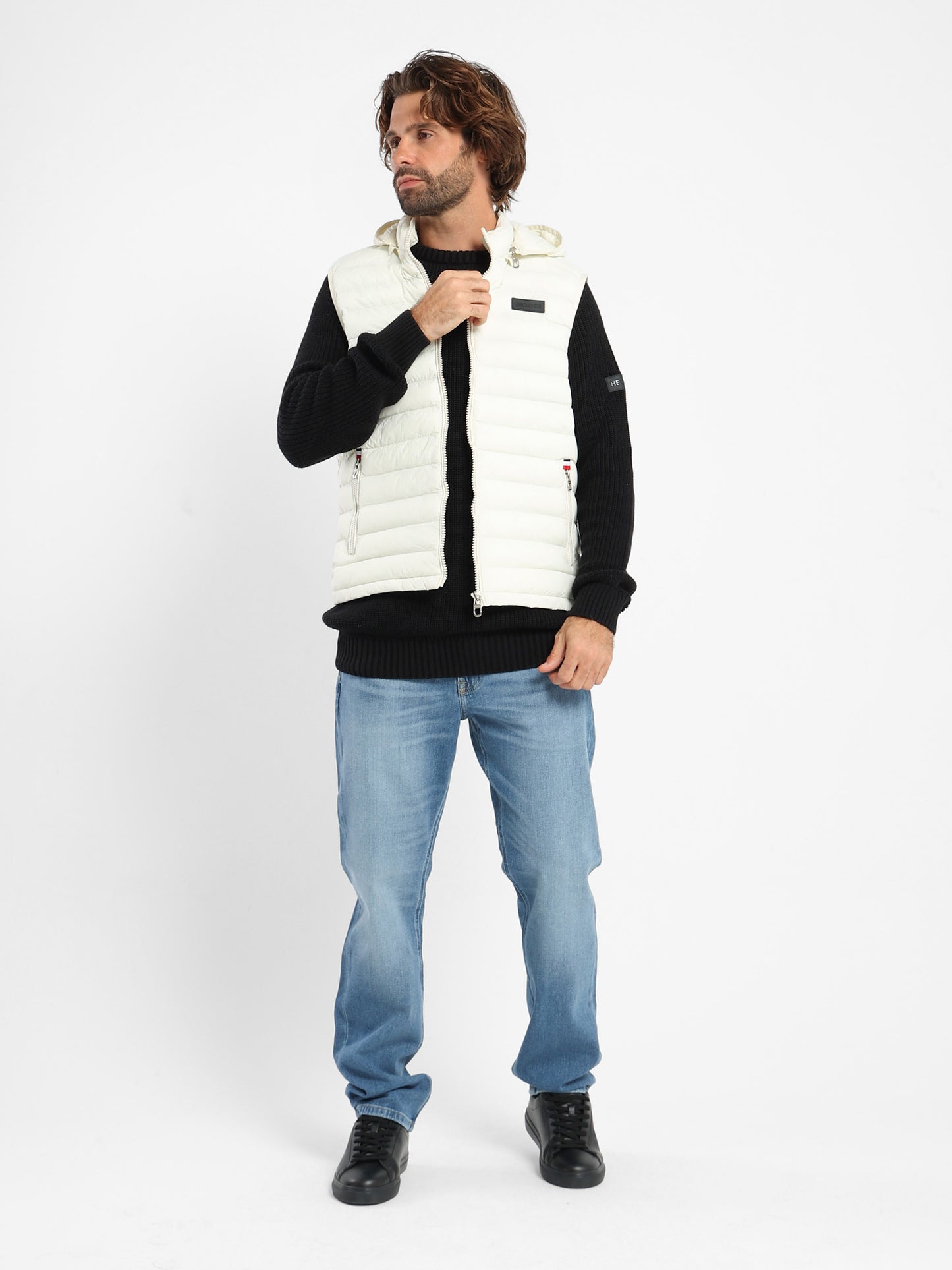 Mock Neck Parka Vest