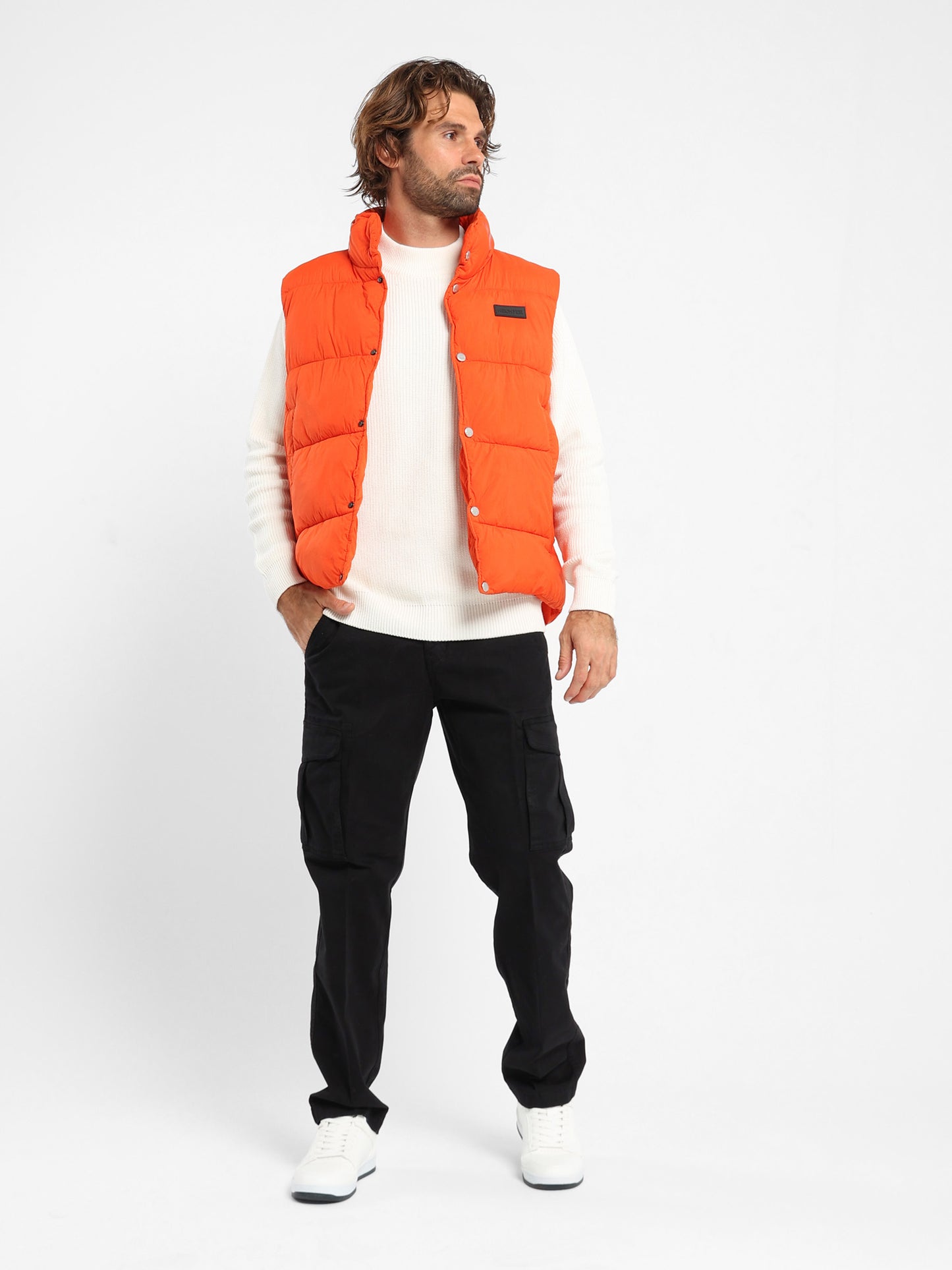 Mock Neck Parka Vest