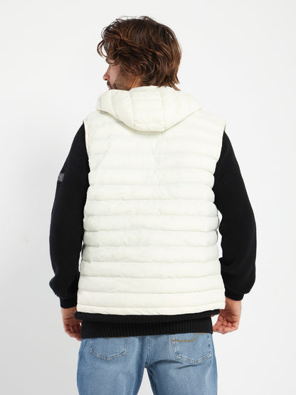 Mock Neck Parka Vest