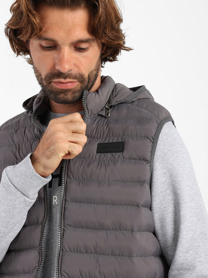 Mock Neck Parka Vest
